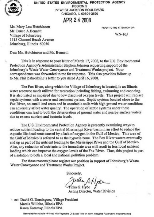 US EPA Letter