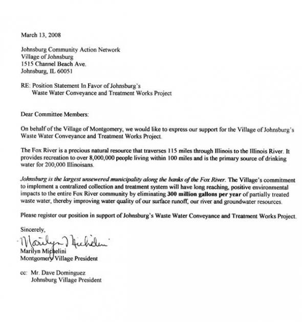 Montgomery, Illinois Letter