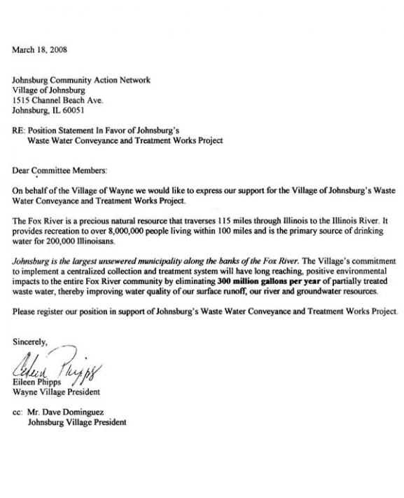 Wayne, Illinois Letter