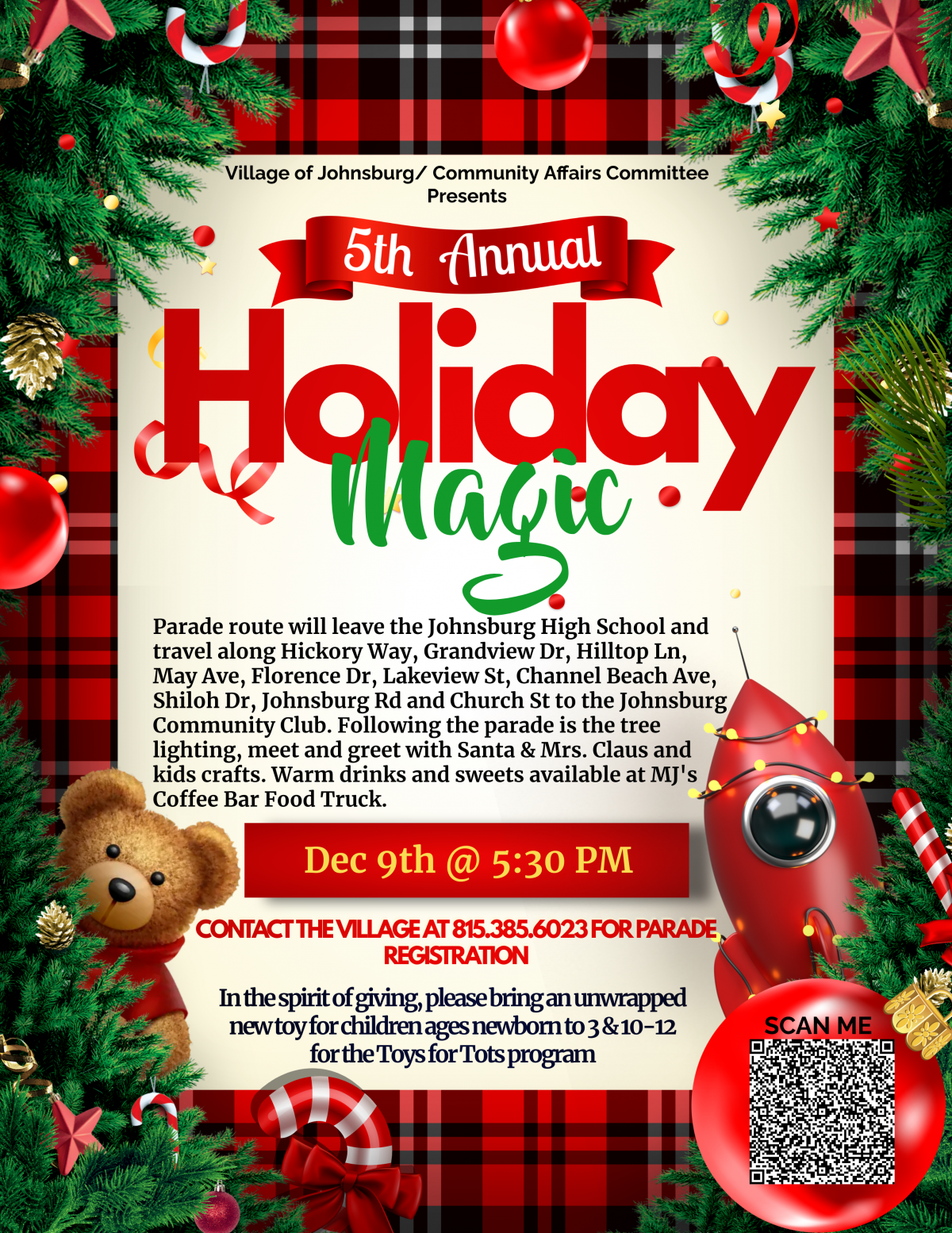 Village of Johnsburg and Community Affairs Committee Holiday Magic 2023 