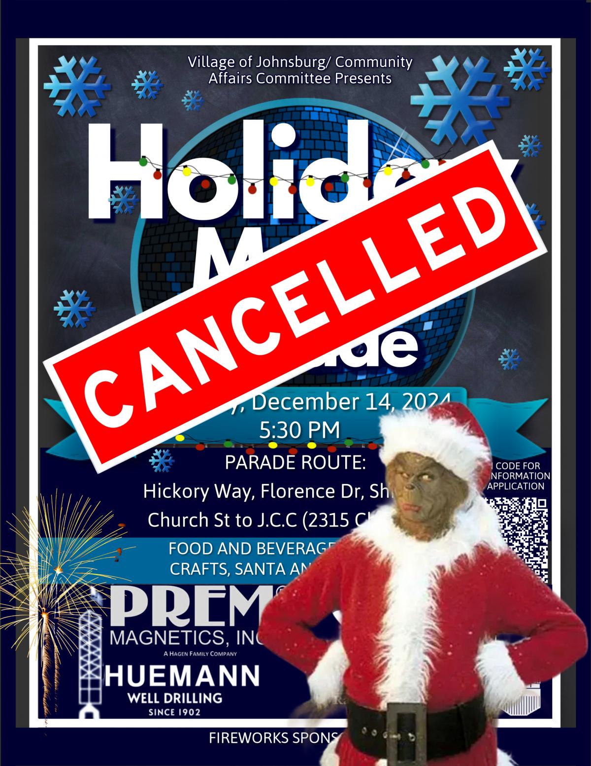 CANCELED Due to forecast weather 6th Annual Holiday Magic Parade