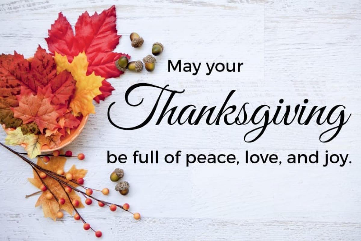 Happy Thanksgiving with Peace, Love and Joy 2024 from Village of Johnsburg